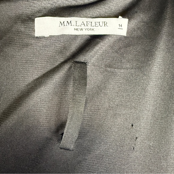 MM Lafleur The Devlin Dress—Pleated Jersey, Black, Size 14 - Picture 9 of 10